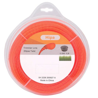 Hipa .095 1-Pound by 328-foot Trimmer Line Round Twist,Commercial 2.4mm/.095-Inch String Trimmer Line,Weed Eater 095,SOAK for 24H Before Using