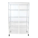 Storage Shelving Unit Cover, fits racks 48"W x 24"D x 72"H All Clear See Through PVC-1