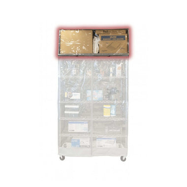 Storage Shelving Top Cover, 60"W x 24"D x 18"H, one side see through panel (Top Part ONLY)