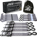 Heavy Duty Ratchet Tie Down Straps with Soft Loops (1.6" x 8 ft) | AAR Certified Break Strength (5,208 lbs)-15