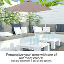 11ft Market Patio Umbrella 8 Rib Replacement Canopy Taupe-6