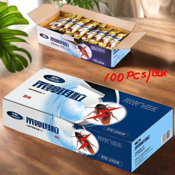 20/100 PCS Non-Toxic Cockroach Bait 🪳 | Acephate Formula for Effective Roach Control 🚫 | Safe Pest Solution 🌱