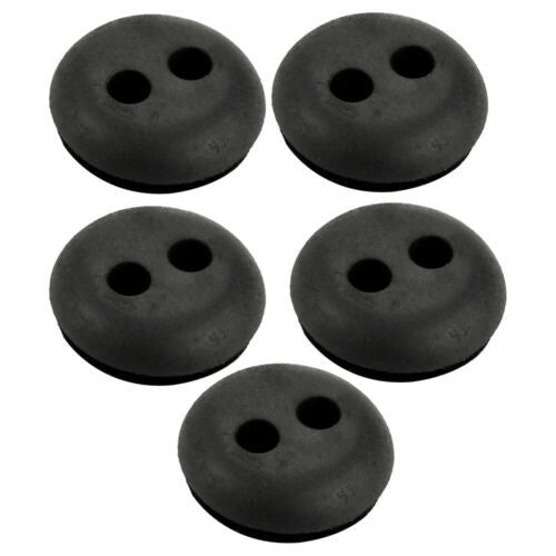 5-Pack 2-Hole 19mm 3/4-inch Tank Hole Rubber Grommet for I.D x O.D 3mm x5mm (Approx 1/8 x 3/16) Fuel Lines fit Generator Lawn Mower Pressure Washer