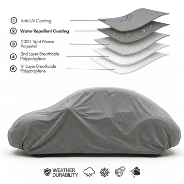 Car Cover for Volkswagen Beetle, Sports car 3 layer 161"L x 70"W x 55"H - 0