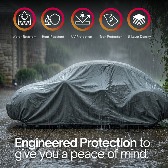 Car Cover for Volkswagen Beetle, Small Sports Car Amor 161"L x 70"W x 55"H Poly 200 Grey