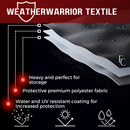 Premium Motorcycle Cover with Night Reflector and Eagle Emblem (XXL) Black-3