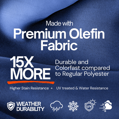 11ft Cantilever Hanging Umbrella 8 Rib Replacement Canopy Navy Olefin - 0