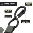 Retractable Ratchet Straps - 1" x 15 ft (1,760 lbs Break Strength) | Auto Self Retracting Cargo Tie Down Strap Set-26