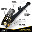 Tie Down Ratchet Straps (4 Pack) - 1 in x 15 ft | AAR Certified Break Strength (1,823 lbs) | Cargo Tie Down Set-3