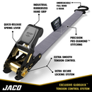 Tie Down Ratchet Straps (4 Pack) - 1 in x 15 ft | AAR Certified Break Strength (1,823 lbs) | Cargo Tie Down Set-17
