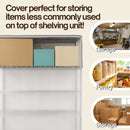 Storage Shelving Top Cover, 72"W x 24"D x 18"H, one side see through panel (Top Part ONLY)-2