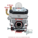 Carburetor Kit For Honda GX31 FG100 Tiller HHT31S HHE31C Edger 4-Cycle Trimmer Brushcutter Blower Hedge Generator # 16100-ZM5-809-4
