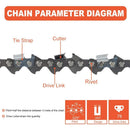 20 Inch Chain .325 Pitch .050 Gauge 78 DL For Oregon H78 M78 Husqvarna 235 240 440 136 141 142 Jonsered CS 2255 2250 Chainsaw Full Chisel-4