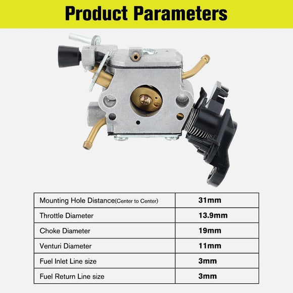 Carburetor Kit for Jonsered CS2245 CS2245S CS2250S Chainsaw # Replace Zama C1M-EL37B 544 14 82-01