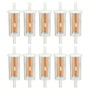 10-Pack 1/4-inch Fuel Filter For BS 695666 845125 691035 John Deere Z225 Z425 Z245 Z435 Z625 Z525E Z375R Z235 Z255 Z335E Z355E Z335M Mower Tractor-1