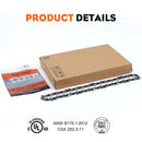 20 Inch Full Chisel Chain 3/8 Pitch .050 Gauge 72 DL For Husqvarna 455 Rancher 450 Stihl MS290 029 MS260 026 Chainsaw # Oregon D72 72EXL072G-6