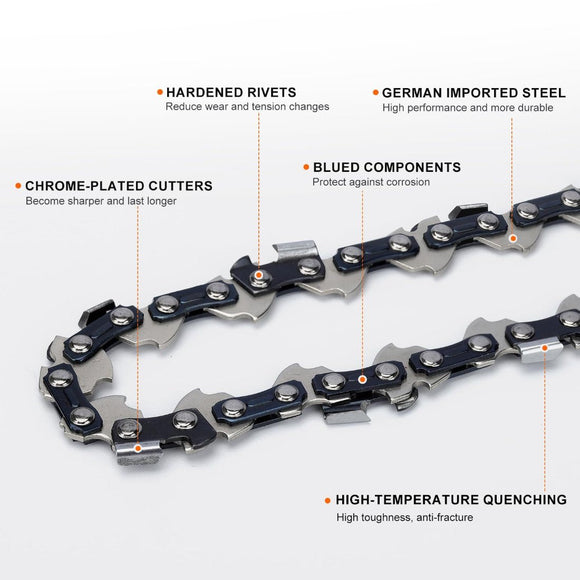 3-Pack 18 Inch Full Chisel MS250 Chain .325 Pitch .063 Guage 68 DL For Stihl MS 250 MS251C MS230 MS210 MS231 MS251 Chainsaw # 22LPX068G