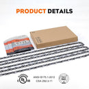 3-Pack 18 Inch Full Chisel MS250 Chain .325 Pitch .063 Guage 68 DL For Stihl MS 250 MS251C MS230 MS210 MS231 MS251 Chainsaw # 22LPX068G-7