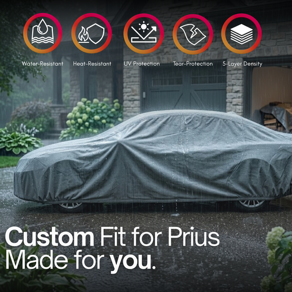 Toyota Prius Car Cover - 177"L x 70"W x 54.5"H - Charcoal Grey