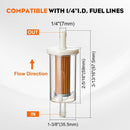 10-Pack 1/4-inch Fuel Filter For BS 695666 845125 691035 John Deere Z225 Z425 Z245 Z435 Z625 Z525E Z375R Z235 Z255 Z335E Z355E Z335M Mower Tractor-2
