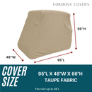 2 Passenger Golf Cart Storage Cover Taupe-1