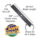 36" & 52" Mower Flat/Sand Blade (18" Long, 5/8" Hole) Hardened Steel-1