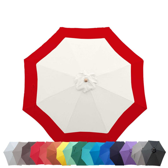9ft Market Patio Umbrella 8 Rib Replacement Canopy Duet Red