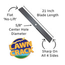 61" Mower Flat/Sand Blade (21" Long, 5/8" Hole) Hardened Steel-1