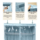 Storage Shelving Unit Cover, fits racks 36"W x 18"D x 72"H one side see through panel in Glacier Blue-4