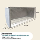 Storage Shelving Top Cover, 72"W x 24"D x 18"H, one side see through panel (Top Part ONLY)-4
