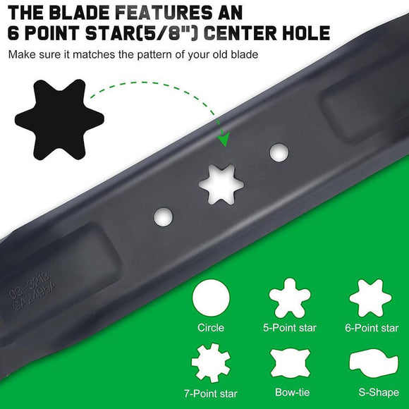2-Pack 46 inch 942-04244A Blades for Cub Cadet LTX1045 LTX1046 XT1 XT2 LT46 RZT L46 Deck Mower Replace MTD 942-04290 742-04244 High-Lift