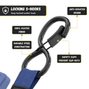 Retractable Ratchet Straps - 1" x 15 ft (1,760 lbs Break Strength) | Auto Self Retracting Cargo Tie Down Strap Set-16