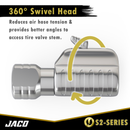 Lightning™ S2-Series Tire Air Chuck | Open Flow, 1/4" F-NPT (2 Pack)-3