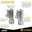 Lightning™ S2-Series Tire Air Chuck | Open Flow, 1/4" F-NPT (2 Pack)-2