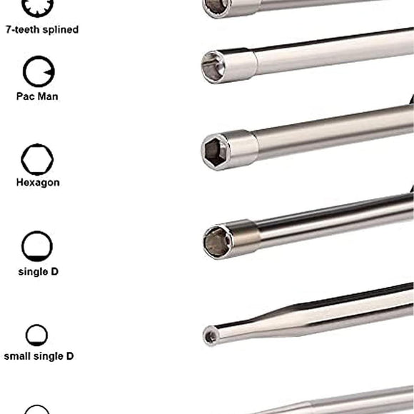 Biuhpa Set mit 12 Schraubendreher Vergaser-Einstellwerkzeug mit Reinigungsbürsten, Splined/Pac Man/Double D für Poulan Husqvarna STHIL Echo Motor Motorsense Kettensäge