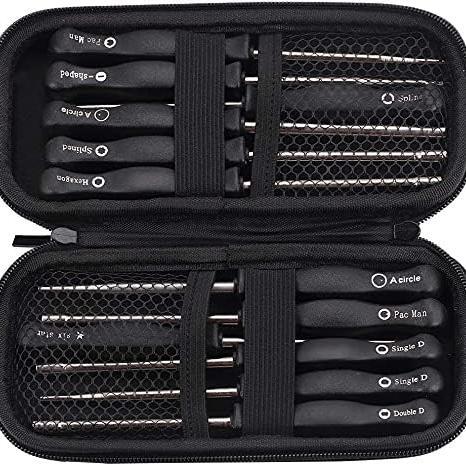 Biuhpa Set mit 12 Schraubendreher Vergaser-Einstellwerkzeug mit Reinigungsbürsten, Splined/Pac Man/Double D für Poulan Husqvarna STHIL Echo Motor Motorsense Kettensäge