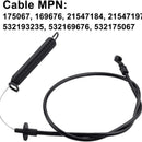 Hipa 532169676 Deck Clutch Cable for Craftsman 917270750 Lawn Tractor Husqvarna LT1000 LT2000 LT16542 42 inch Riding Lawn Mower Replaces 169676 175067-2