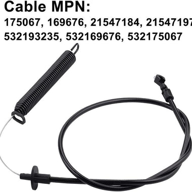 Hipa 532169676 Deck Clutch Cable for Craftsman 917270750 Lawn Tractor Husqvarna LT1000 LT2000 LT16542 42 inch Riding Lawn Mower Replaces 169676 175067 - 0