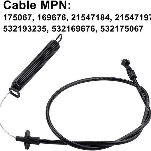 Hipa 532169676 Deck Clutch Cable for Craftsman 917270750 Lawn Tractor Husqvarna LT1000 LT2000 LT16542 42 inch Riding Lawn Mower Replaces 169676 175067