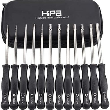 Biuhpa Set 12 Vergaser Tuning Werkzeugen/Tuning Schraubendreher für 2-Takt-Motor Keilverzahnung/Pac Man/D/Doppel-D-Spitze für Poulan Hus-qvarna STHIL ECHO Kettensägen Freischneider