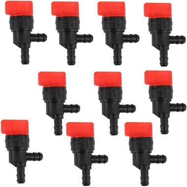 10-Pack 494769 90 Degree 1/4 Inline Fuel Shut Off Valve for Briggs & Stratton 698181 494539 697944 Tecumseh 35857 Mower Generator Pressure Washer