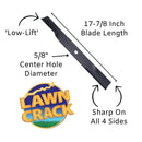 52" Mower Low-Lift Blade (17-7/8" Long, 5/8" Hole) Hardened Steel-1