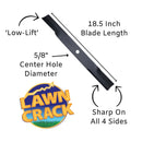 54" Mower Low-Lift Blade (18-1/2" Long, 5/8" Hole) Hardened Steel-1