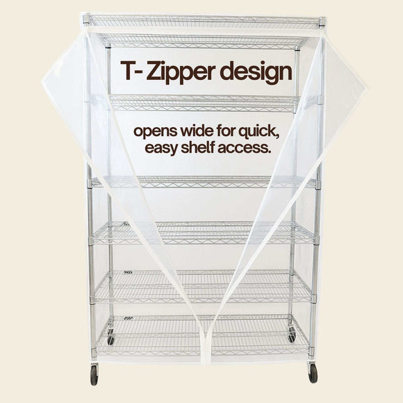 Storage Shelving Unit Cover, fits racks 48"W x 24"D x 72"H All Clear See Through PVC