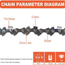 16 Inch Chain 3/8 LP .050 Gauge 55 DL For Sthil MS170 MS180 MS210 MS230 MS250 Chainsaw Replace 91PX055G S55-5
