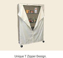 Storage Shelving Unit Cover, fits racks 36"W x 18"D x 72"H in Off White-3