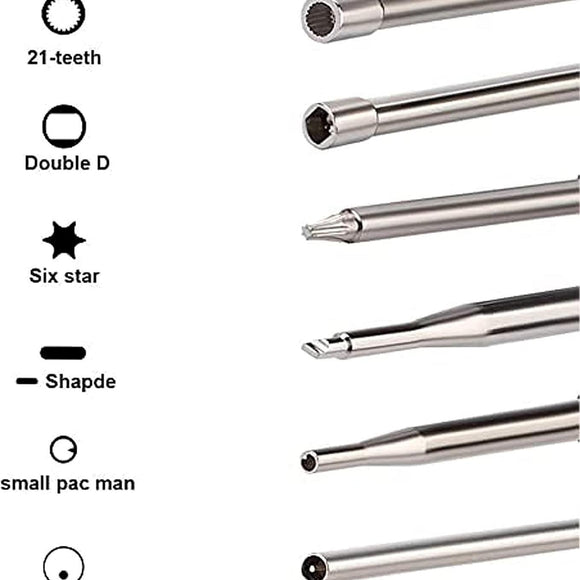 Biuhpa Set mit 12 Schraubendreher Vergaser-Einstellwerkzeug mit Reinigungsbürsten, Splined/Pac Man/Double D für Poulan Husqvarna STHIL Echo Motor Motorsense Kettensäge