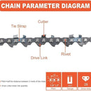 Hipa 4 Inch Chain 1/4 Mini-pitch .043 Gauge 28 DL for Stihl GTA 26 Replace Blade Pruner Hand Held 4-inch Bar Mini Cordless Electric Saw (Pack of 4)-4