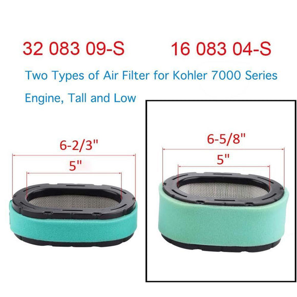 Air Oil Filter Tune-Up Kit for Kohler KT610 KT715 KT725 KT730 KT735 KT740 KT745 19-26HP Engine Lawn Mower Tractor # 32 083 09-S 12 050 01-S