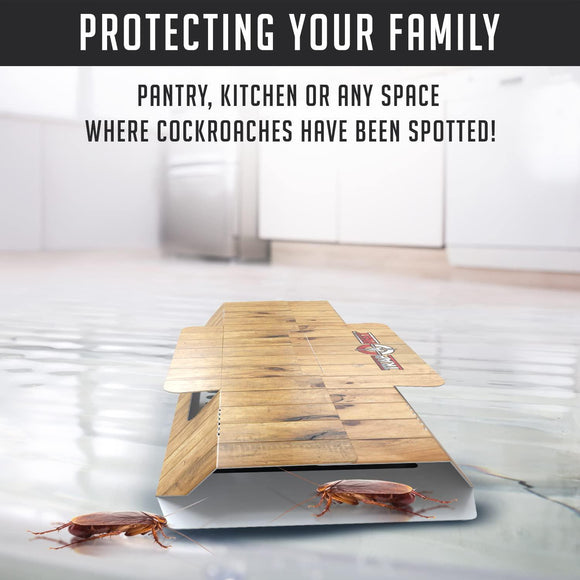 Roach Traps Indoor Sticky (18 Pack) - Glue Traps for Roaches Bug Traps with Roach Bait Traps - Long Lasting Non-Toxic Children and Pet Friendly - Trap a Pest